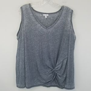 Cold shoulder long sleeve with knot detail